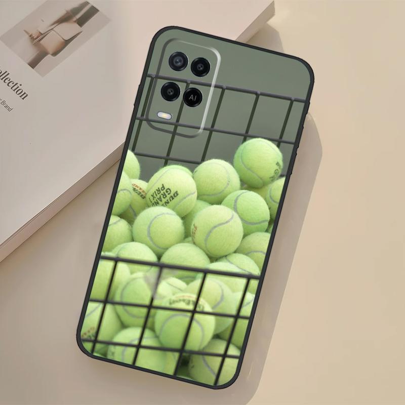 Tennis Balls Case For Oppo A94 A74 A54 A80 A60 A40 A18 A38 A58 A78 A98 A96 A76 A16 A15 A17 A57 A77 A5 Pro