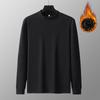 Men's Mid-neck Warm Top  Plus Size 9xl Half-high Collar Long-sleeved with Bottoming Shirt In Winter