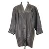 Pas De Chat Lambskin Leather Coat Women M 38 Brown No Collar Genuine Leather