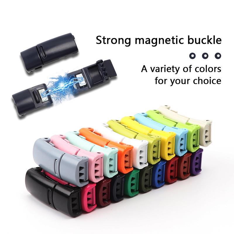 Colorful Magnetic Lock Shoelaces without ties Elastic Laces Sneakers No Tie Shoe laces Kids Adult Wide Shoelace Shoe Accessories