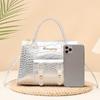 New trendy portable crocodile pattern women's bag, letter label decoration, fashionable shoulder bag, messenger bag, one piece.