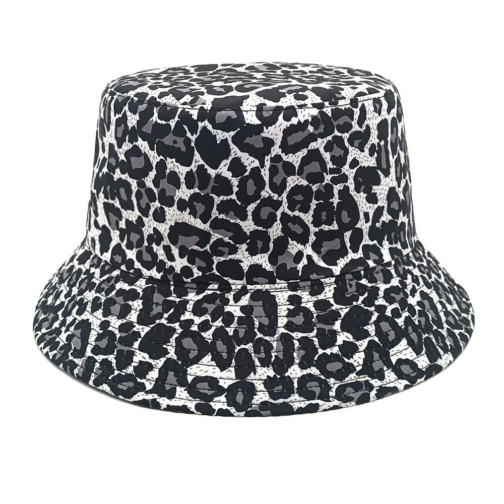 Classic Leopard Print Bucket Hat,Unisex Fashion Sunshade Fisherman Cap,Summer Sun Protection Panama Hat for Outdoor Beach Travel