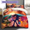Sonic the Hedgehog4 Pattern Bedding Quilt Set  Home Decoration  Gift (1 * Duvet Cover + 2 * Pillowcase  Without Core)