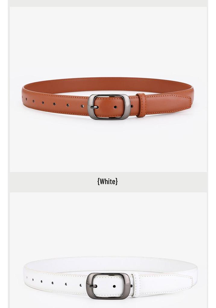 Pin Buckle Leather Belt: Unisex Hong Kong Style Trendy Belt for Jeans