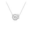 Ring smart zircon necklace women's light luxury niche design high-end bow pendant collarbone chain jewelry