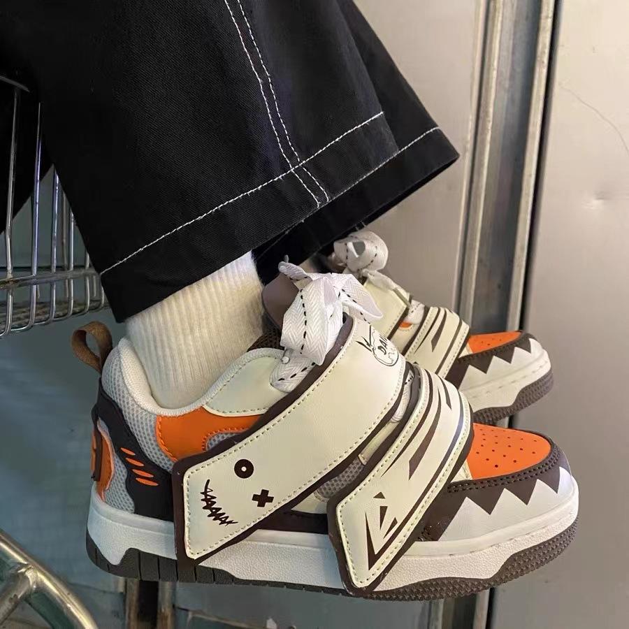Nieuwe Ghost Face Brood Schoenen Casual Honderd Dames Dikke Zool Sport Studentenschoenen
