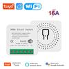 Tuya 16A WiFi Smart Switch Module Mini Smart Breaker Support 2 Way Control Breaker Works with Alexa Google Home Smart Life APP