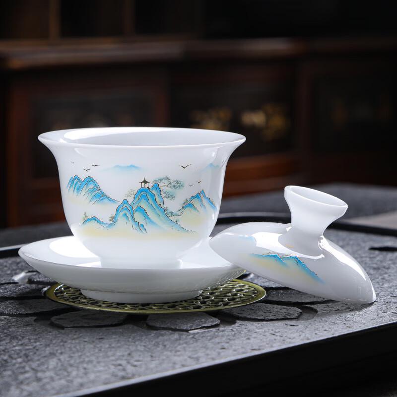 Dehua Keramik Tausend Meilen Landschaft Gaiwan