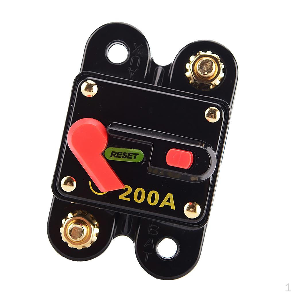 Waterproof 200 A Manual Circuit Breaker Switch 12V Car SUV Marine Boat