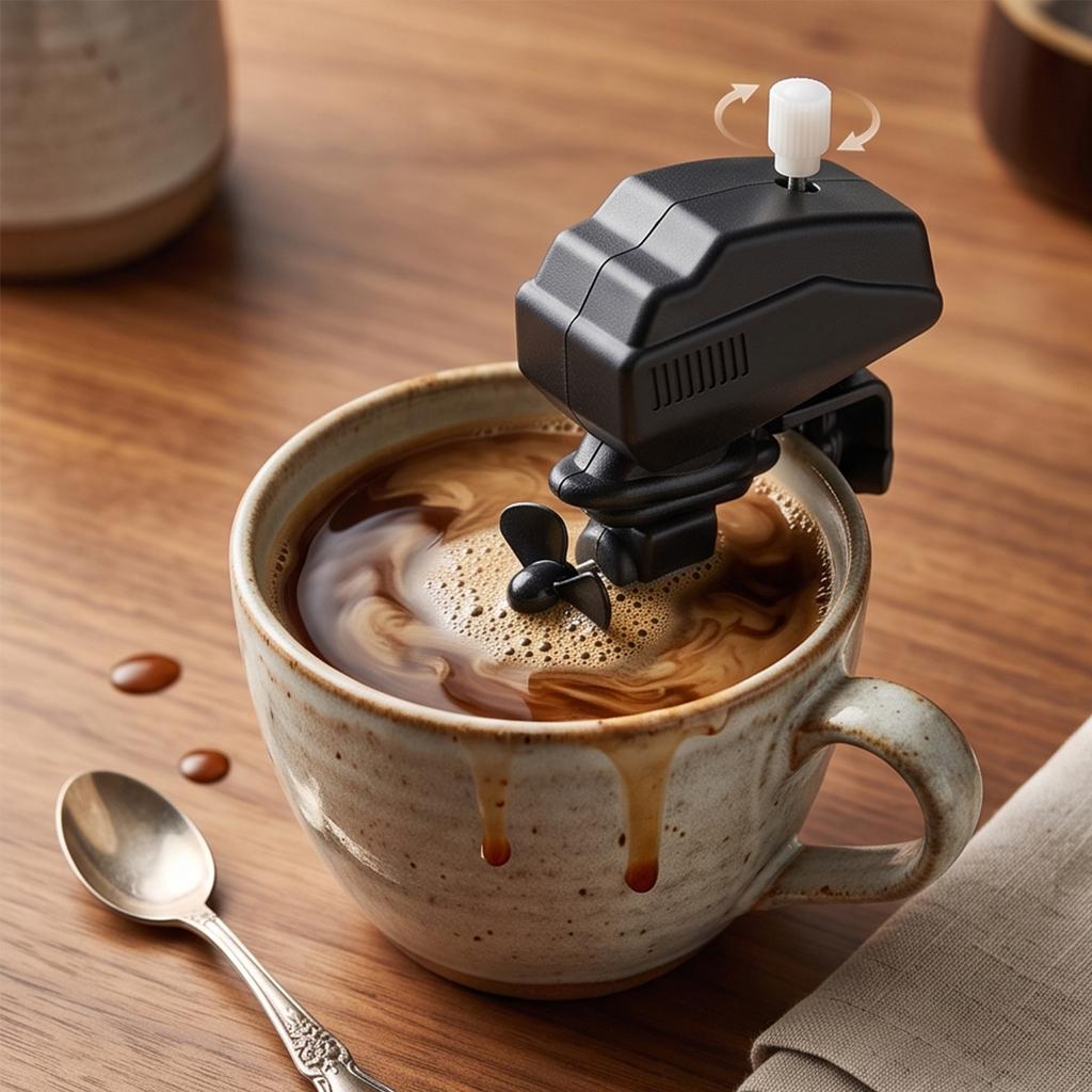 10 Pcs Boat Motor Coffee Stirrer Wind Up Outboard Motor Coffee Mixer Marine Engine Coffees Mixer for Coffee Milk Tea and Juice