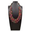 Colored Creative Wooden Bead Woven Necklace Neck Accessories For Gift Holiday