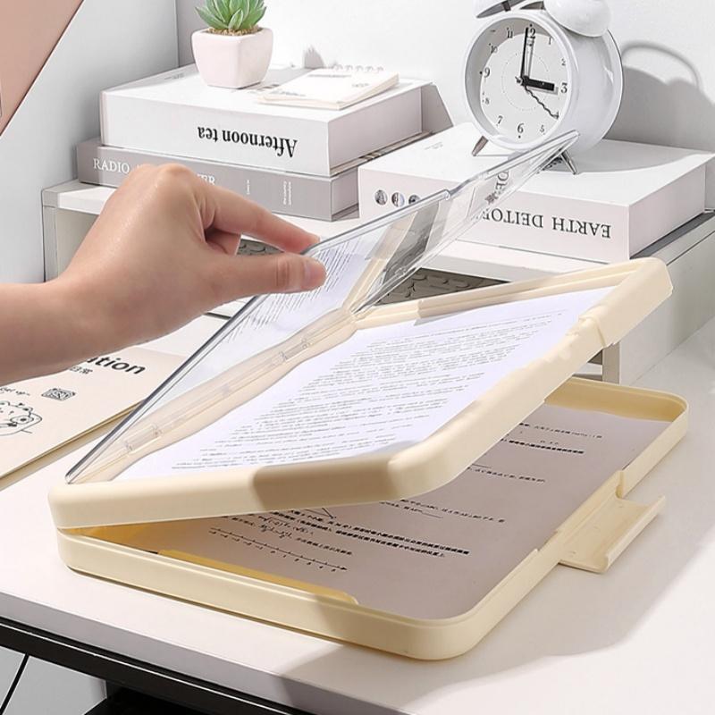 A4 Multi Function Student Folder Exam File Organizer with Clip Office Document Holder School Supplies Paper Board Storage