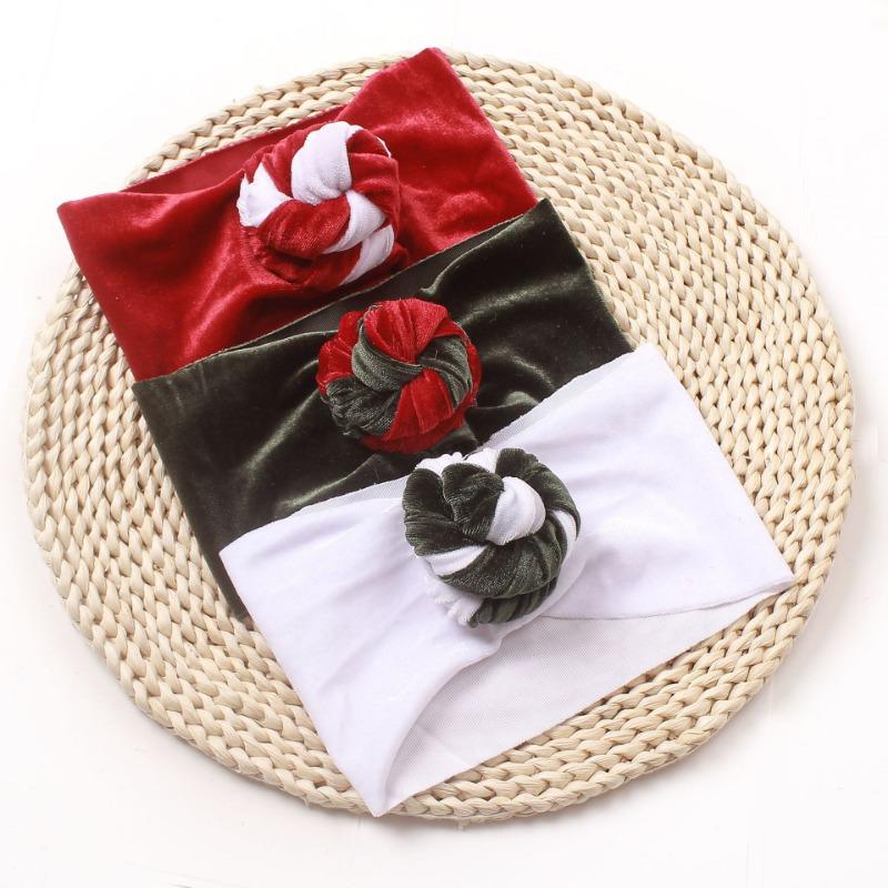 

Christmas Day, baby velvet contrasting poo wide headscarf, children s dress-up hair accessories, baby headband