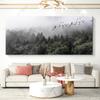 Modern Misty Forest Mountain Wall Art Canvas Painting Natural Landscape Pictures Posters Pine Forest Wall Art Living Room Decor