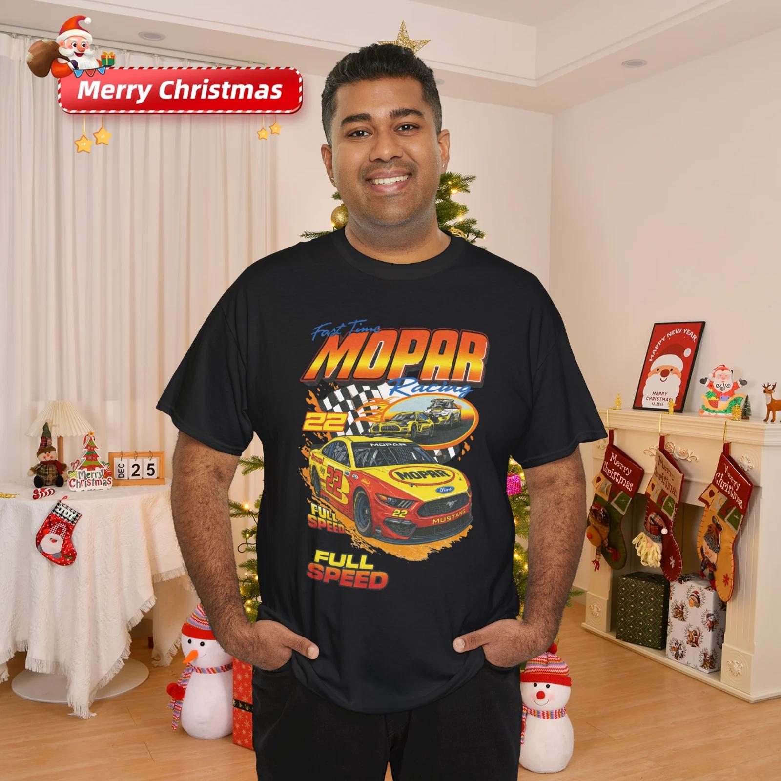 Mopar Racing Full Speed 22 Retro Stock Car Graphic Tee Mustang Motorsport Shirt S