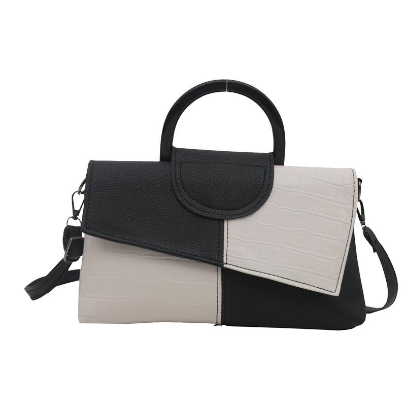 Premium Sense Nischentasche Spleißen Kontrastfarbe Handtasche Damen Nische Vielseitige Schulter Messenger Bag