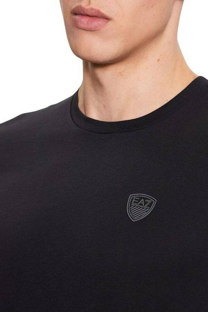 Emporio Armani Men's Black Cotton T-shirt, Short Sleeve, Size XL