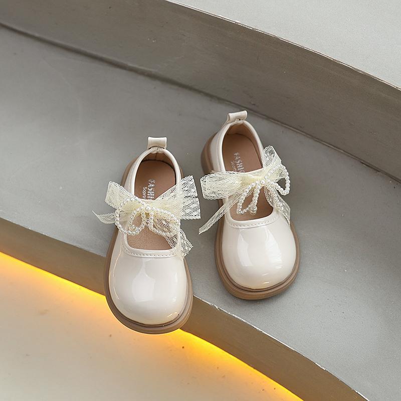 

Sweet Bowknot Girls Mary Jane Shoes New Lolita Lace Children Leather Shoes Wedding Party Kids Fashion Performance Princess Shoes 24