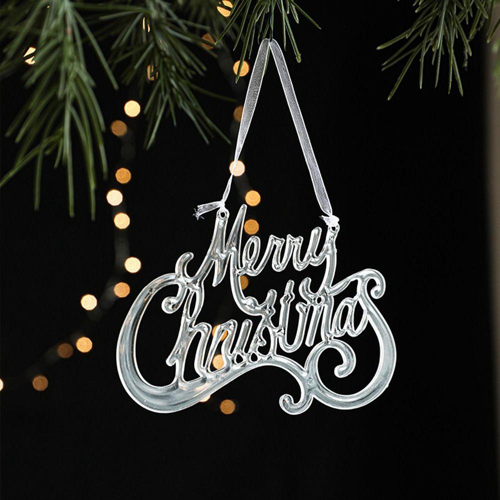 DIY Transparent Icicle Ornaments Acrylic Xmas Tree Ornaments  Merry Christmas Decor