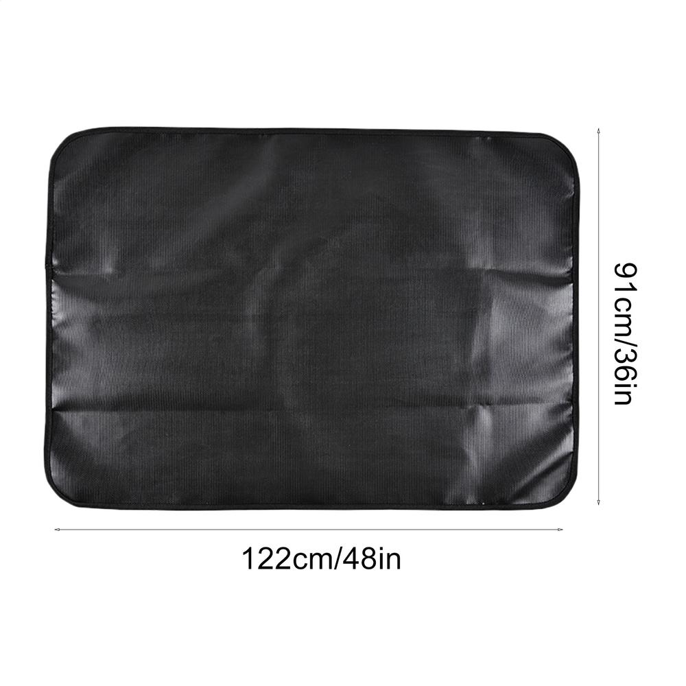 Mat For Under Grill Double-Sided Fireproof Grill Mat For Deck Waterproof Deck Protector Barbecue Floor Pad For Balcony Picnic