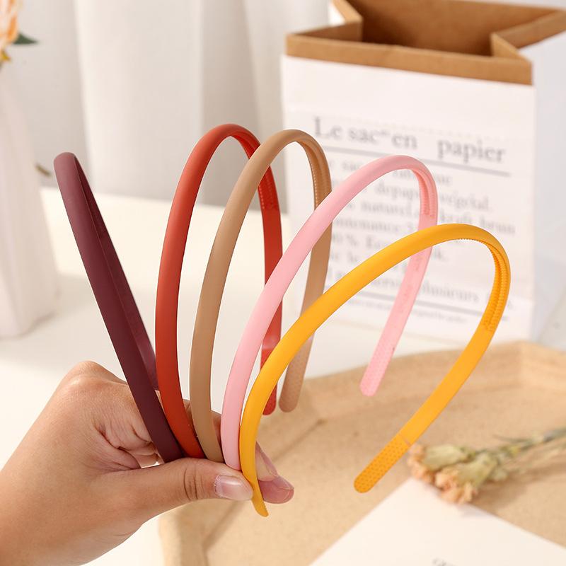 4/5/6pcs Fashion Matte Headband For Women Girls Thin Headband Female Plastic Teeth Hairbands Simple Hair Accessories Mix Styles