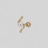 14k Two Wave Pearl Piercing