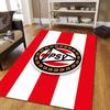 PSV Eindhoven Flannel Pattern Square Carpet,Area Rug,Carpet Rug for Living Room Bedroom Sofa Playroom Decor,Non-slip Floor Mat