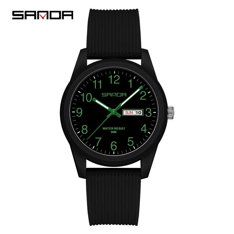 Sanda Creative Calendar Wristwatch for Students – Versatile Fashion Dial for Men & Women