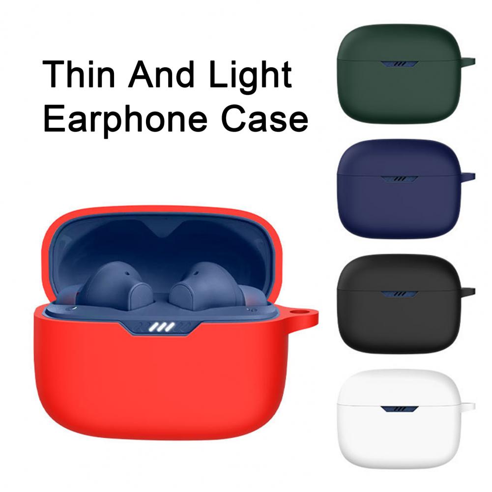 Portable Headphone Case Durable Silicone Earphone Cases Shockproof Dustproof Lightweight Protection for Jbl Tune Beam Earphones