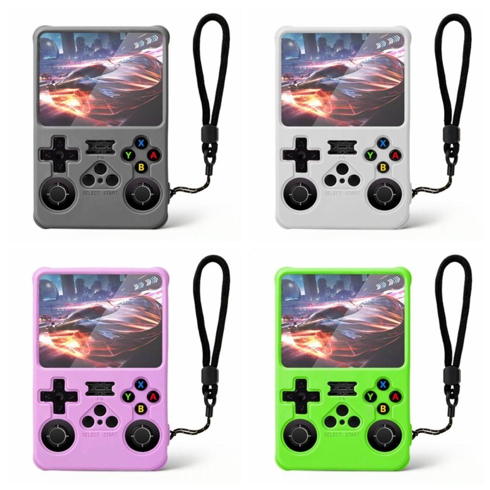 Dustproof Protective Case with Lanyard Sleeve Shell Soft Game Console Cover for R36S Accessories