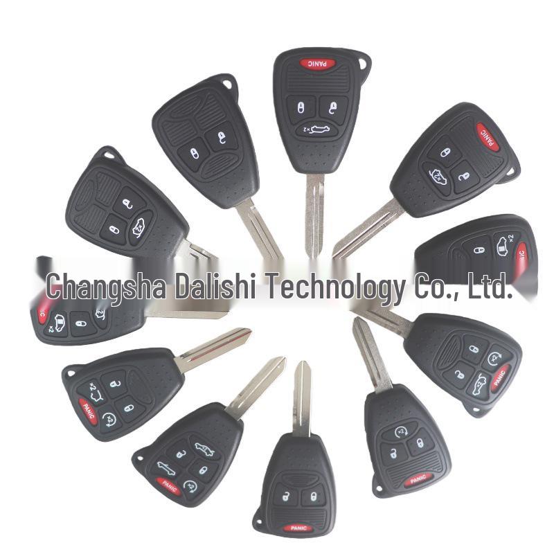Chrysler Remote Replacement Car Key Shell with Small Buttons & Battery Holder