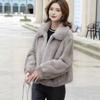 Winter whole mink lapel imitation mink fur coat women's fashion warm and environmentally friendly mink coat