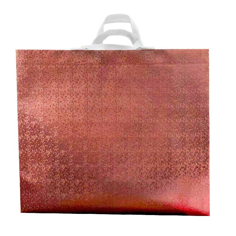 Fashion shopping bag new clothing packaging bag laser non-woven bag spot coated shopping bag laser aluminum film handbag 32x28x12cm