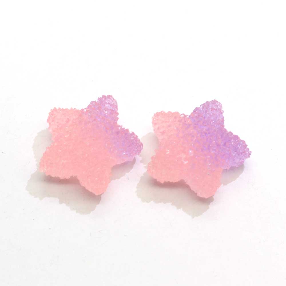 Flat Back Gummy Candy Resin Cabochon Star Shape Heart Shape for DIY Embellishments Scrapbooking