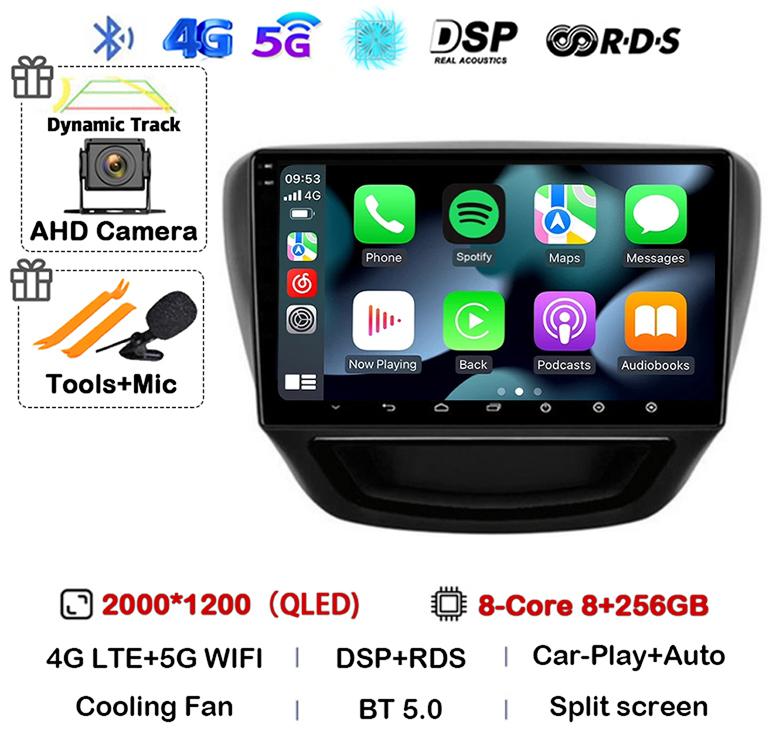 Android 14 Carplay Auto Car Radio For Chevrolet Cavalier 2016 2017 2018 Multimedia Stereo Video Player GPS 4G+WIFI BT 360 Camera