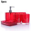 5 Accessories Pcs Bathroom Multicolors Acrylic Diamondmounted Shining Sets