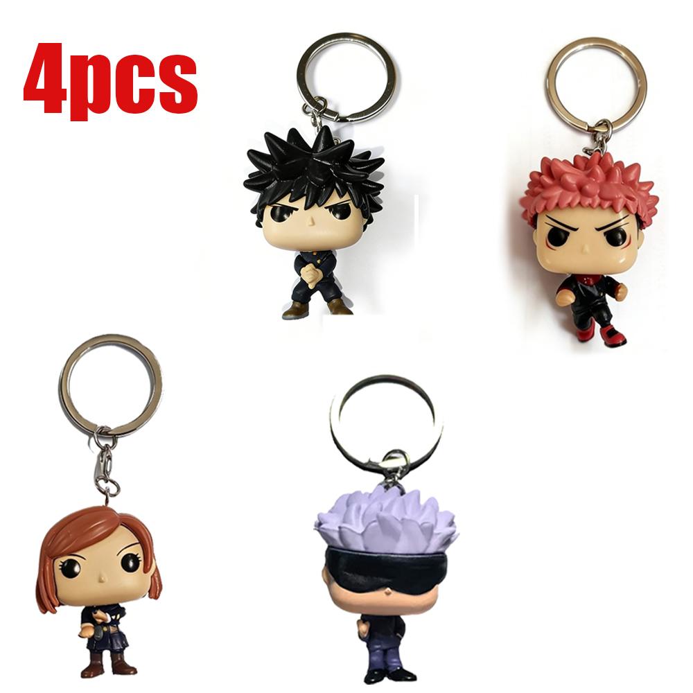 Zsebes Kulcstartó Jujutsu Kaisen Megumi Yuji Itadori Nobara Kugisaki Satoru Akciófigura Gyűjtemény Játékok Ajándékba