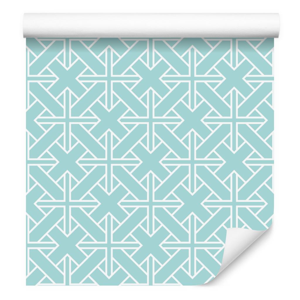 Wallpaper Geometric Pattern Celadon for Living Room and Bedroom 50x1000