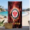 Asciugamano da Spiaggia Personalizzato Stampato Eintracht Frankfurt Logo Calcio Supporto Nome Personalizzato Testo Asciugamano Assorbente Per Sport Viaggio Regalo Speciale