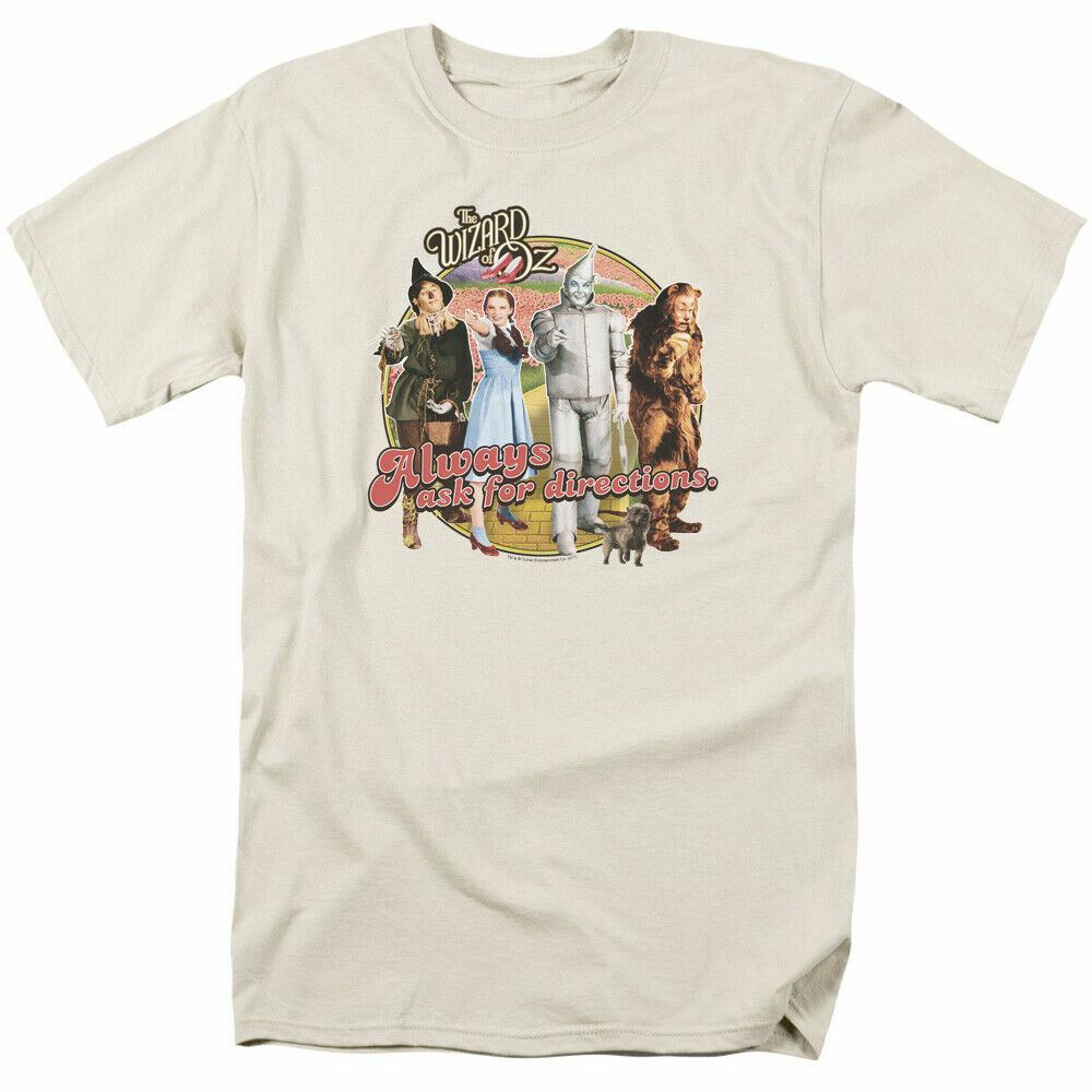 The Wizard of Oz Directions T-shirt Licensed Movie Retro Classic Tee New Cream M