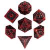 Cusdie DND Metal Solid Dice Dragon Pattern 7Pcs D4-D20 Polyhedral Dice Set for D&D Role Playing Game Pathfinder Board Games