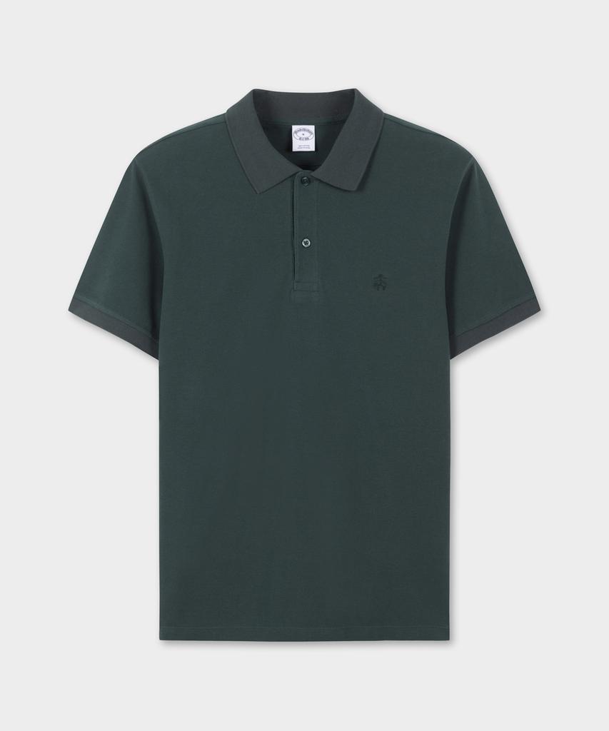 BROOKS BROTHERS Logo Cotton Pique Polo Shirt (Dark Green) (Bbntmo201Ajfm)