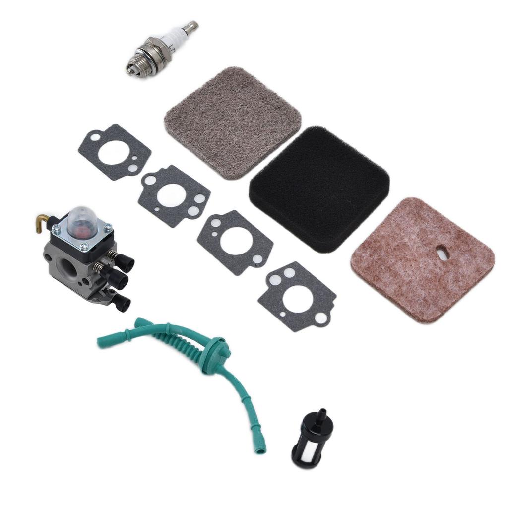 Vergaser Luftfilter Kraftstofffilter Zündkerze Kraftstoffleitungssatz für STIHL FS38 FS45 FS46 FS55 KM55 FS85