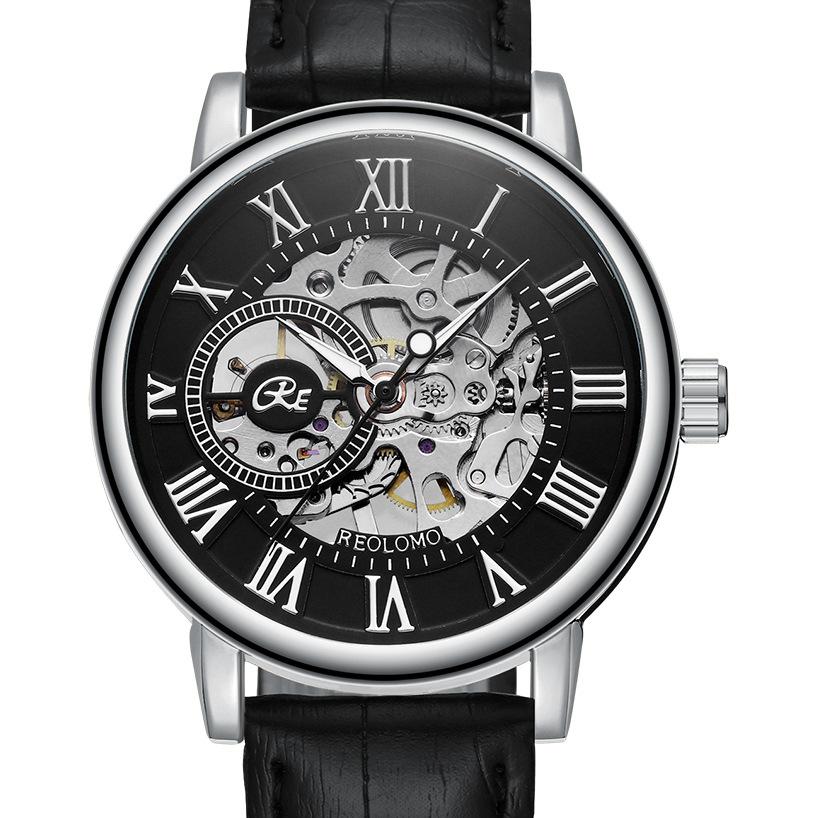 UTHAI M2 Fashionable Men watch, hollowed out transparent automatic mechanical watch, business clock gift watches for man