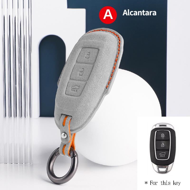 Interior Mouldings 3 Buttons Car Key Case For Hyundai Tucson Santa Fe Rena Sonata Elantra Creta I10 I30 I40 Solaris Accent Cover