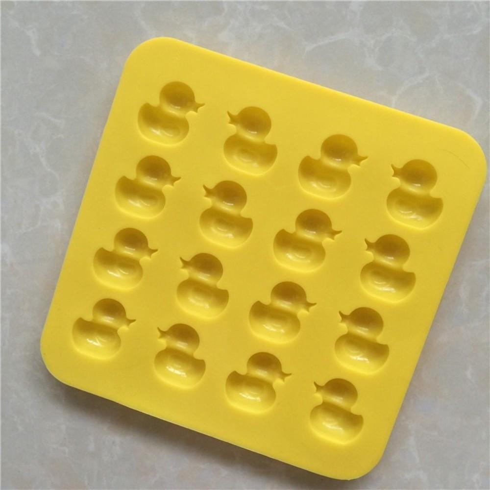 Animal Cake Cartoon Duck Silicone Mold 16-Cavity Flexible Chocolate Mold Trapezoid Shape BPA Free Baking Mold For Baking