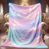A 2D Dreamy Lightning Cloud-themed Flannel Blanket with Soft High-definition Digital Printing, a Cooling Blanket Suitable for All Seasons! Soft and Br