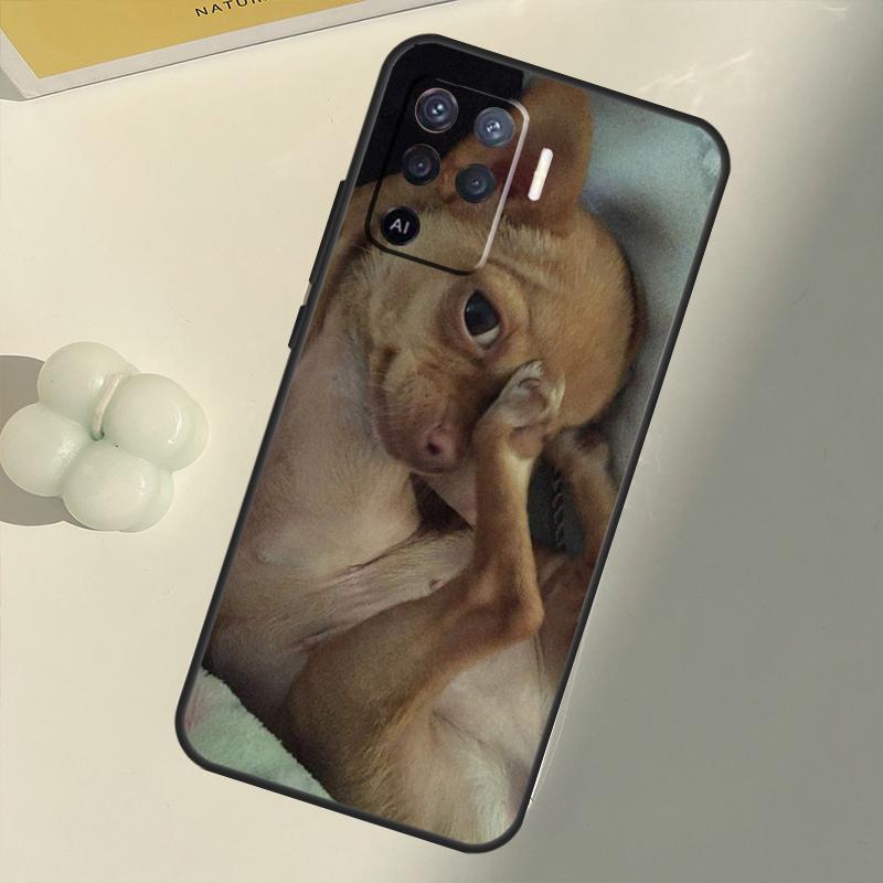 Chihuahua Hund Für OPPO Find X3 Lite X5 Pro A5 A9 A31 A53 S A83 A91 A93 A54 A74 A94 A15 A16 A52 A72 Hülle
