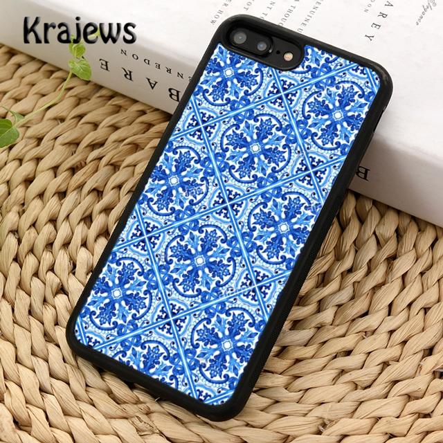 

Krajews Ancient Floral Tiles Soft Phone Case Cover For iPhone 14 6s 7 8 plus XR XS 11 12 13 pro max Samsung Galaxy S21 S22ultra Samsung S22ultra