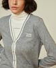 Antomas Placket Contrast Cardigan Women'S - Melange Gray